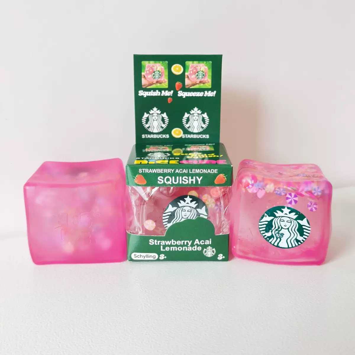 Starbucks-Straberry-Nice-Cube-Squish-B Starbucks Straberry Nice Cube Squish B - Image 1