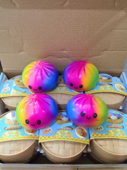 Rainbow Bun Maltose Squishy